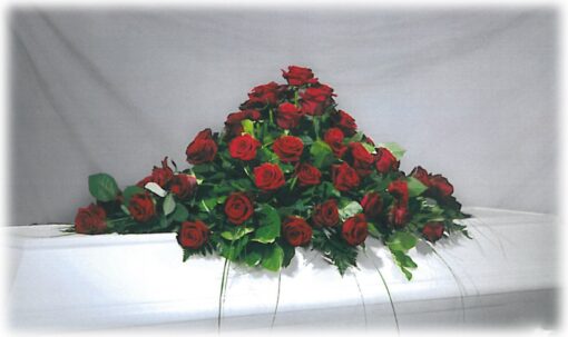Dekoration med röda rosor
